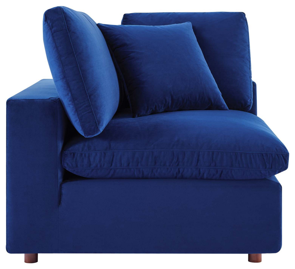 Commix Down Filled Overstuffed Performance Velvet Loveseat   Contemporary   Loveseats   by ShopFreely  Houzz