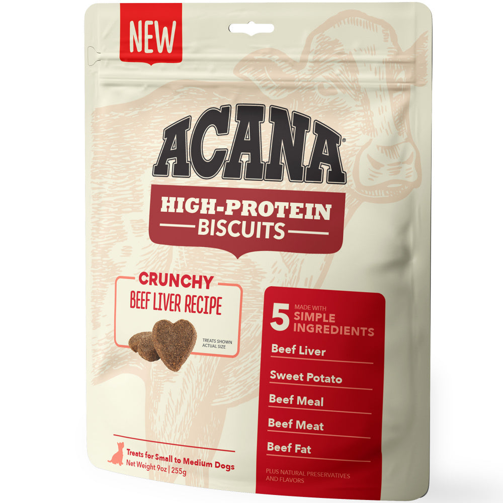 ACANA Crunchy Biscuits High-Protein Beef Liver Recipe Dog Treats andndash; Pet Empire and Supplies