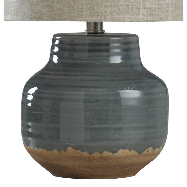 Prova Ceramic Table Lamp Gray Finish Stylecraft