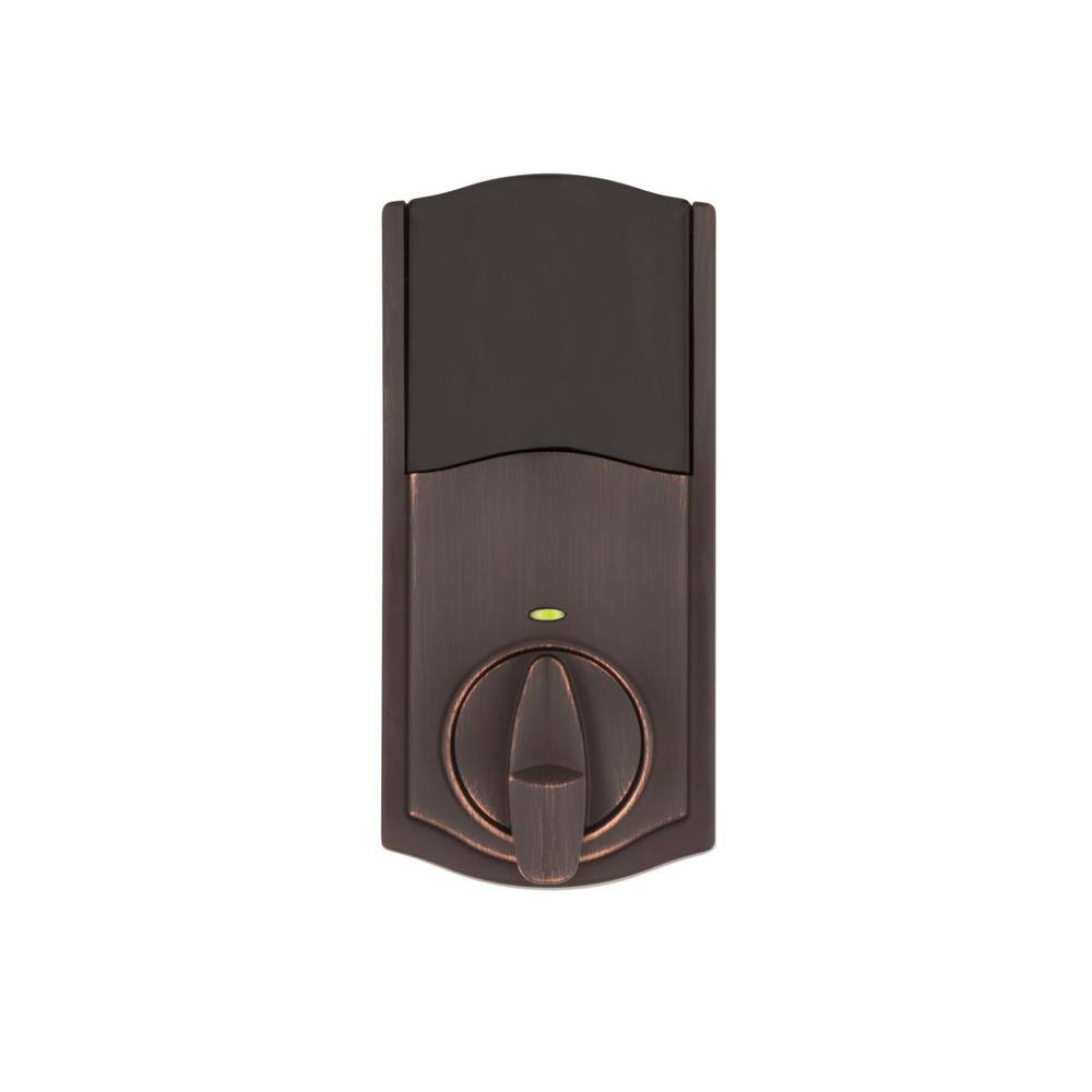 Kwikset SmartCode 914 Zigbee 3.0 Venetian Bronze Single Cylinder Electronic Deadbolt Featuring SmartKey Security 914TRZB3.011PCP