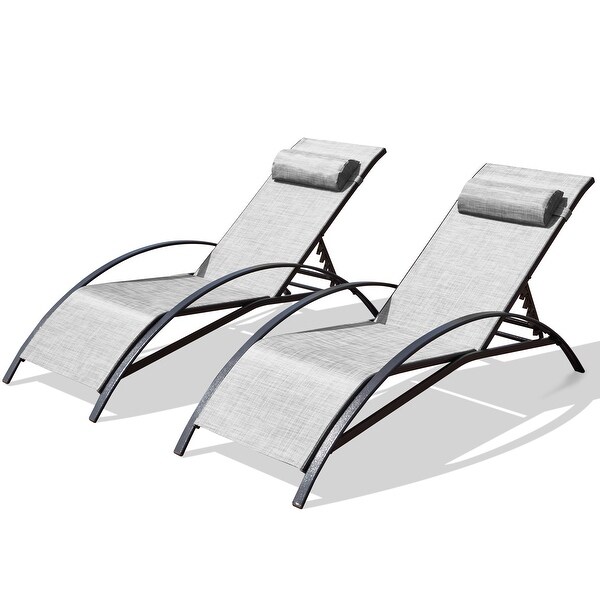 EROMMY Outdoor Patio Lounge Chair，Adjustable Recliner Outdoor Lounge Chairs，Multiple Colors Available