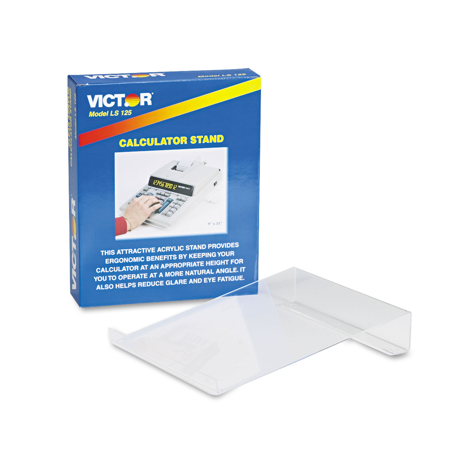 Large Angled Acrylic Calculator Stand by Victorandreg; VCTLS125