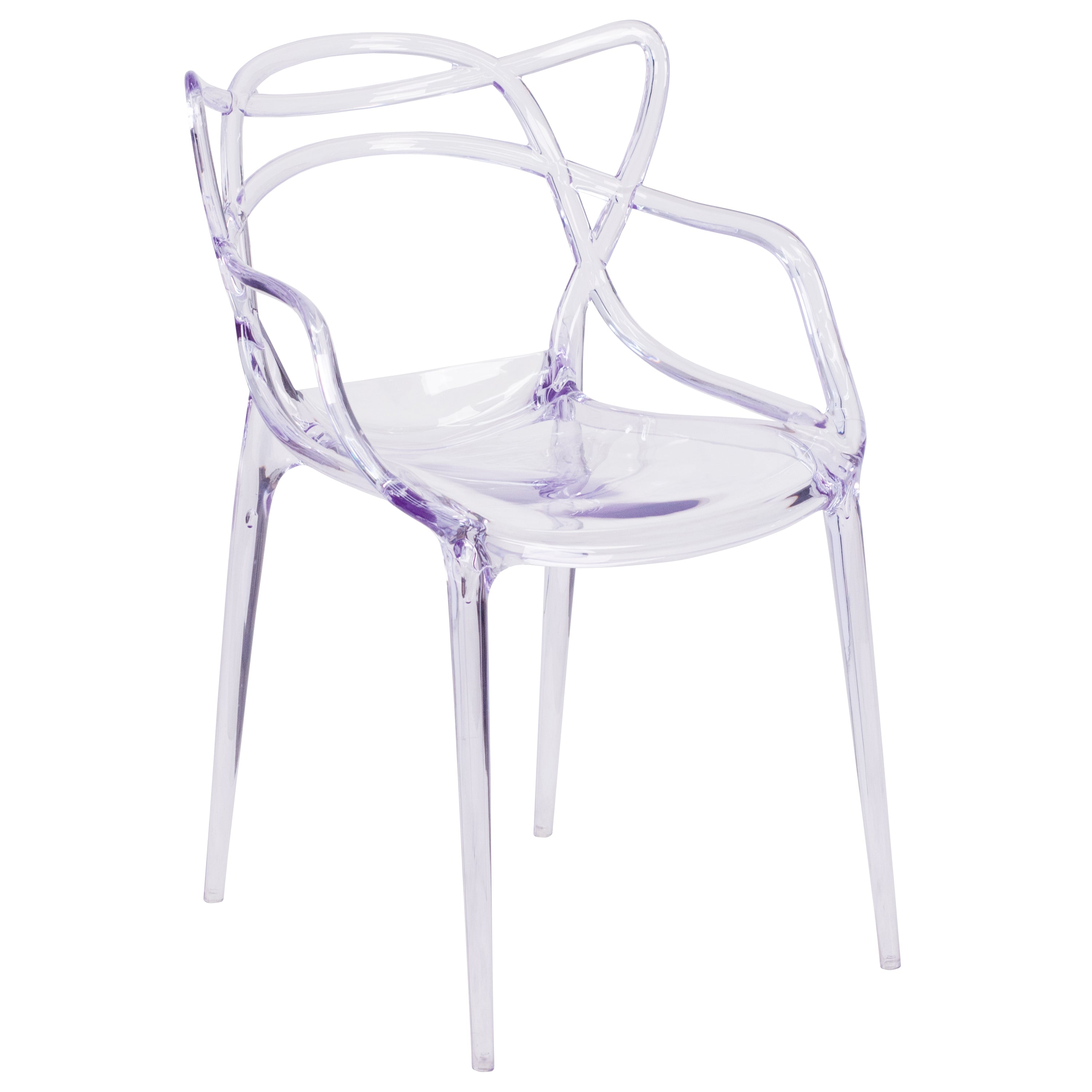 Flash Furniture 4 Pack Nesting Series Transparent Stacking Side Chair