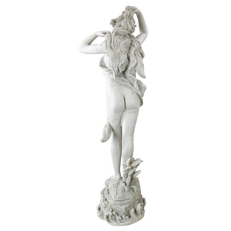 Design Toscano Spring Awakening Classic Woman Garden Statue, 40 Inch, Polyresin, Antique Stone