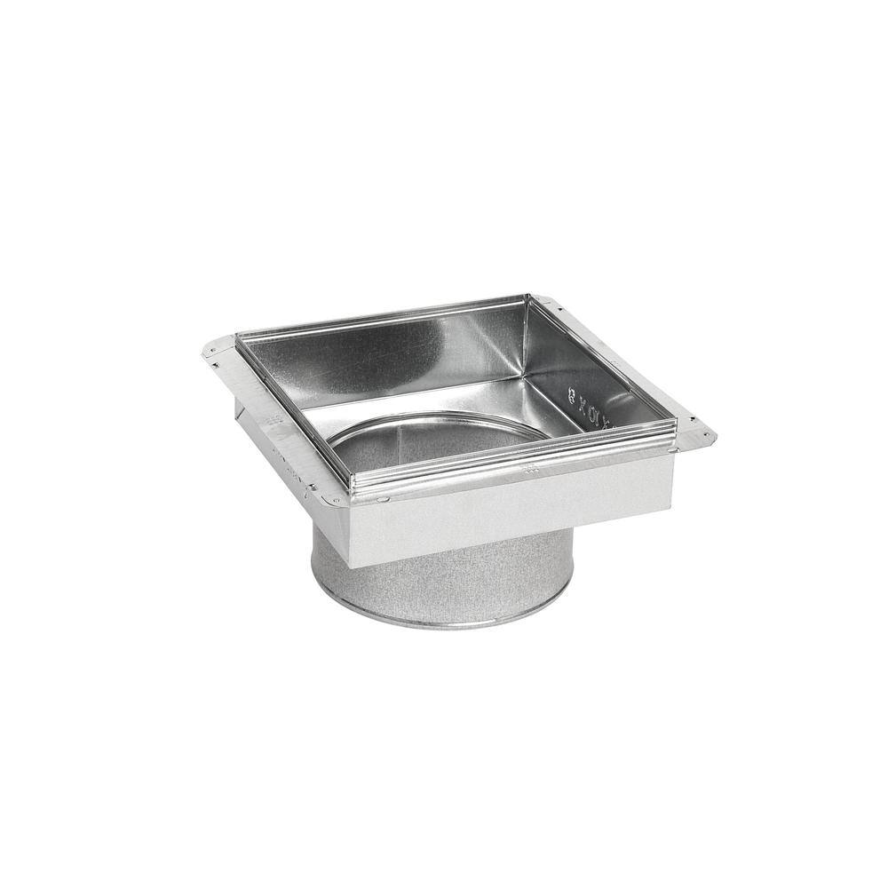 Master Flow 12 in. x 12 in. to 10 in. Ceiling Register Box CRB12X12X10