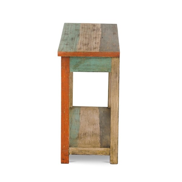 Meader Mango Wood Handmade Distressed Console Table by Christopher Knight Home