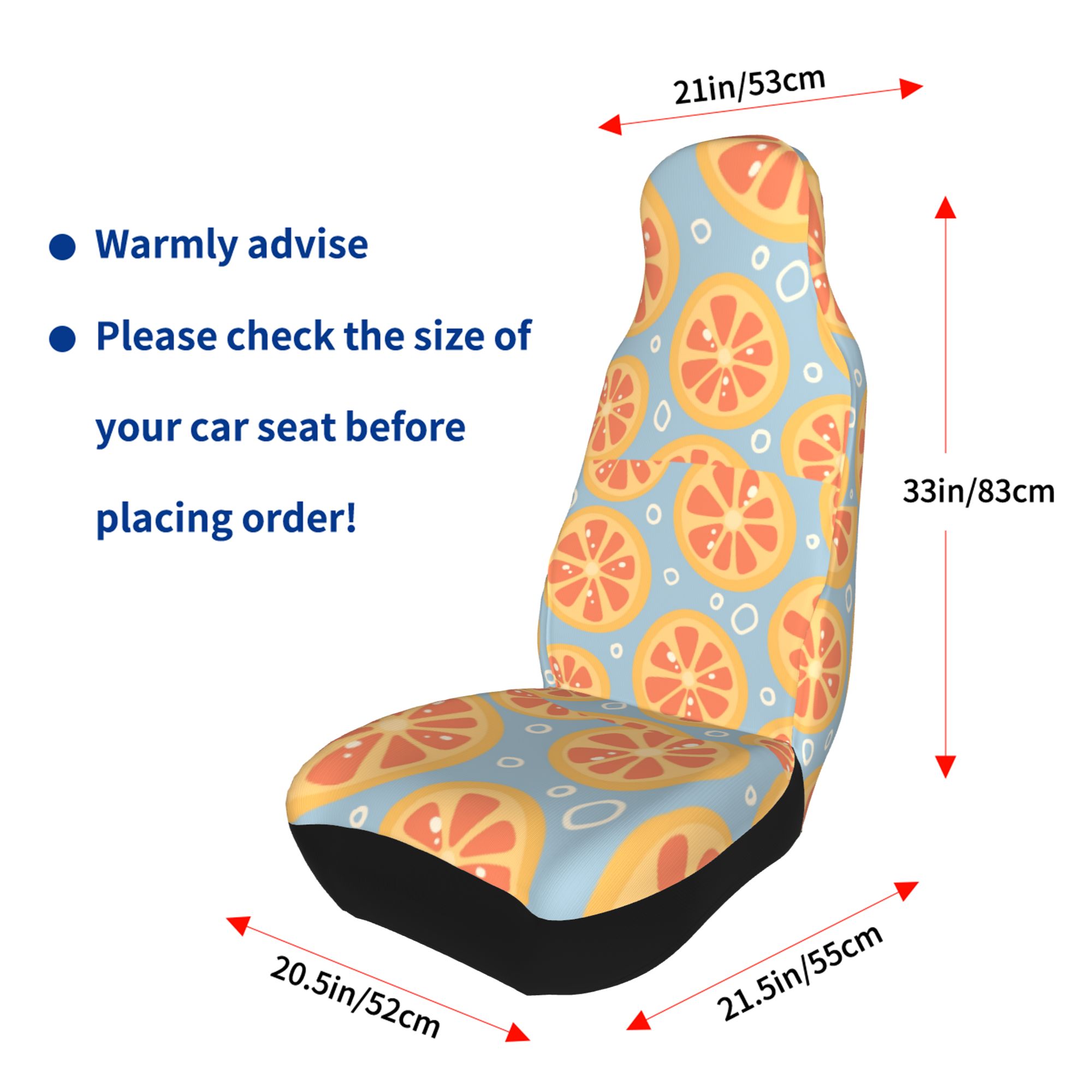 ZICANCN Car Seat Cover Summer Tropical Fruit Car Front Seat Covers Protectors ， Automotive Seat Covers for Cars Trucks Suv