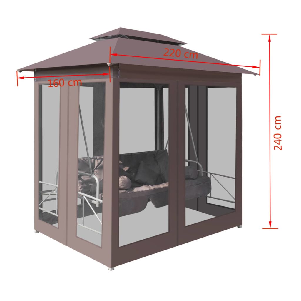 Gazebo Swing Chair Coffee