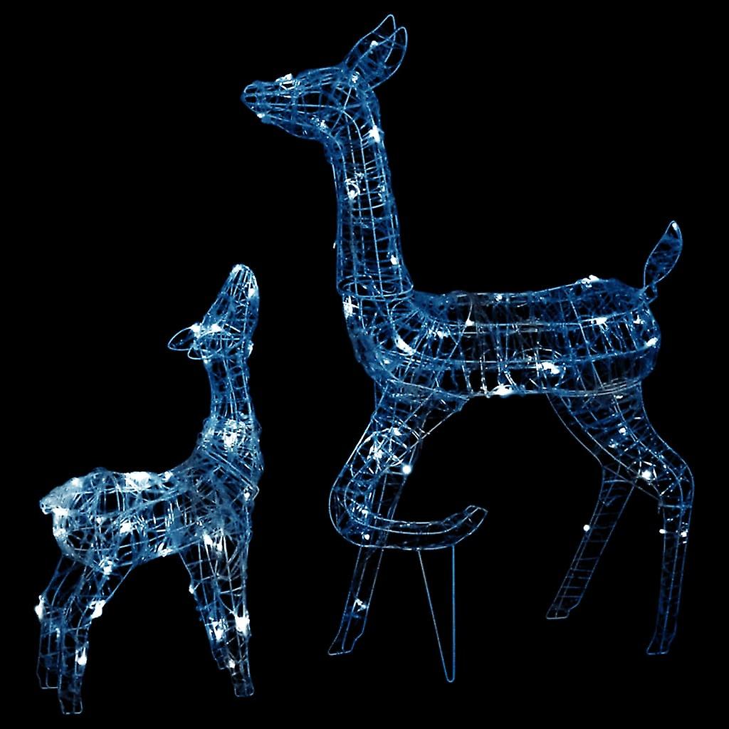 Vidaxl Acrylic Reindeer Family Christmas Decoration 160 Led Cold White