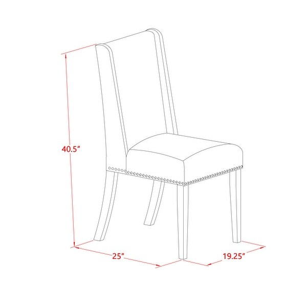 3Pc Dining Room Set - a Dining Table - 2 Parsons Chairs Upholstered with Linen Fabric - Mahogany Finish ( Fabric Color Options)