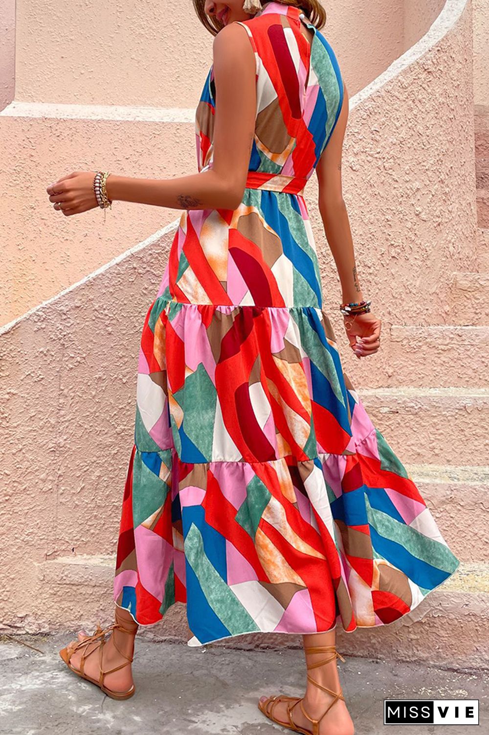 Colorful Sleeveless Long Maxi Dress Wholesale