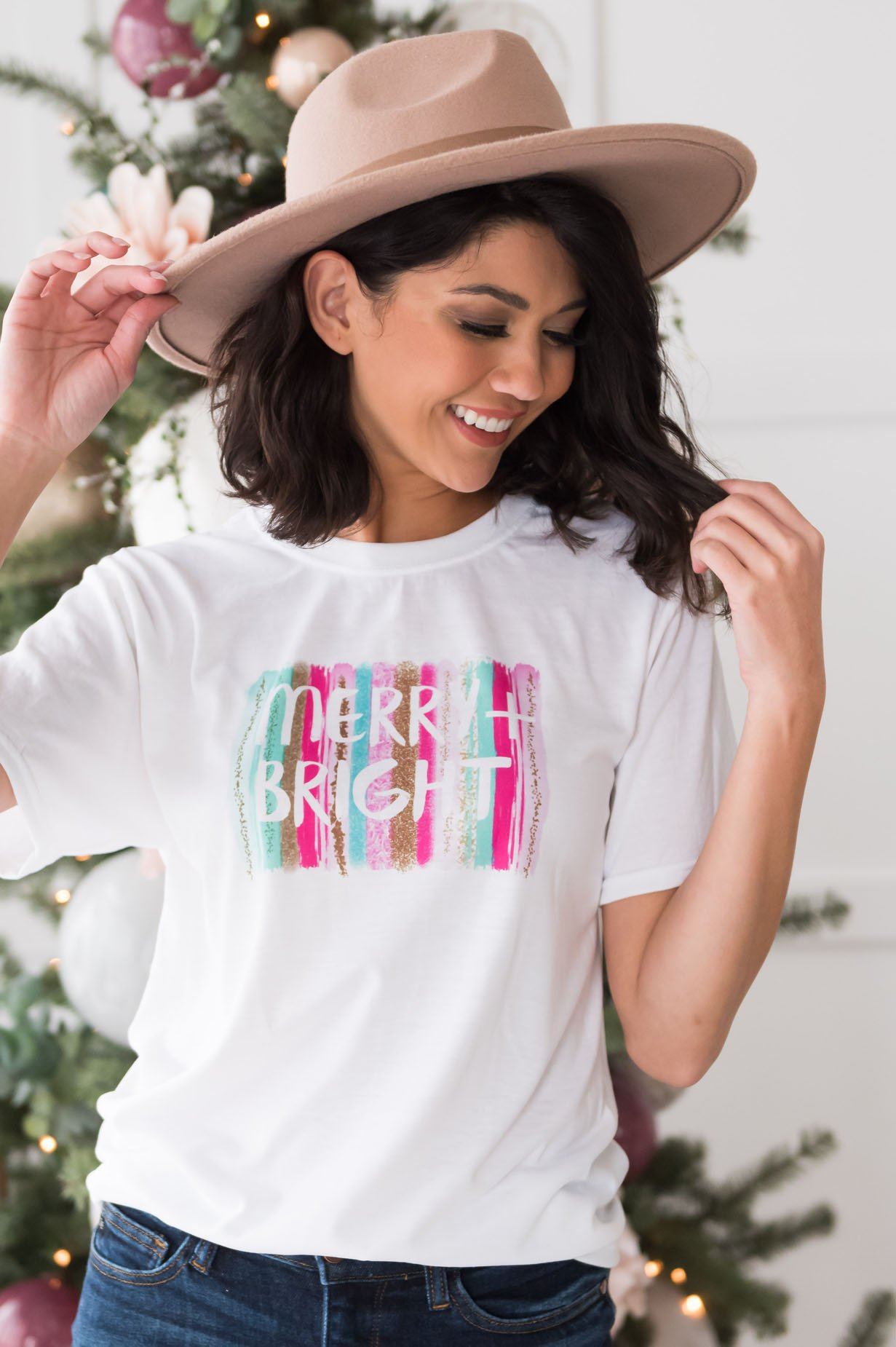 Merry & Bright Modest Tee