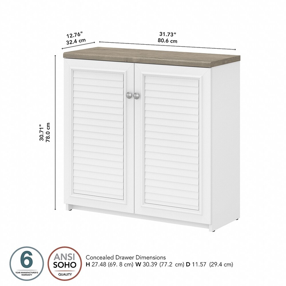 Fairview Storage Cabinet with Doors and Shelves by Bush Furniture   31.73\