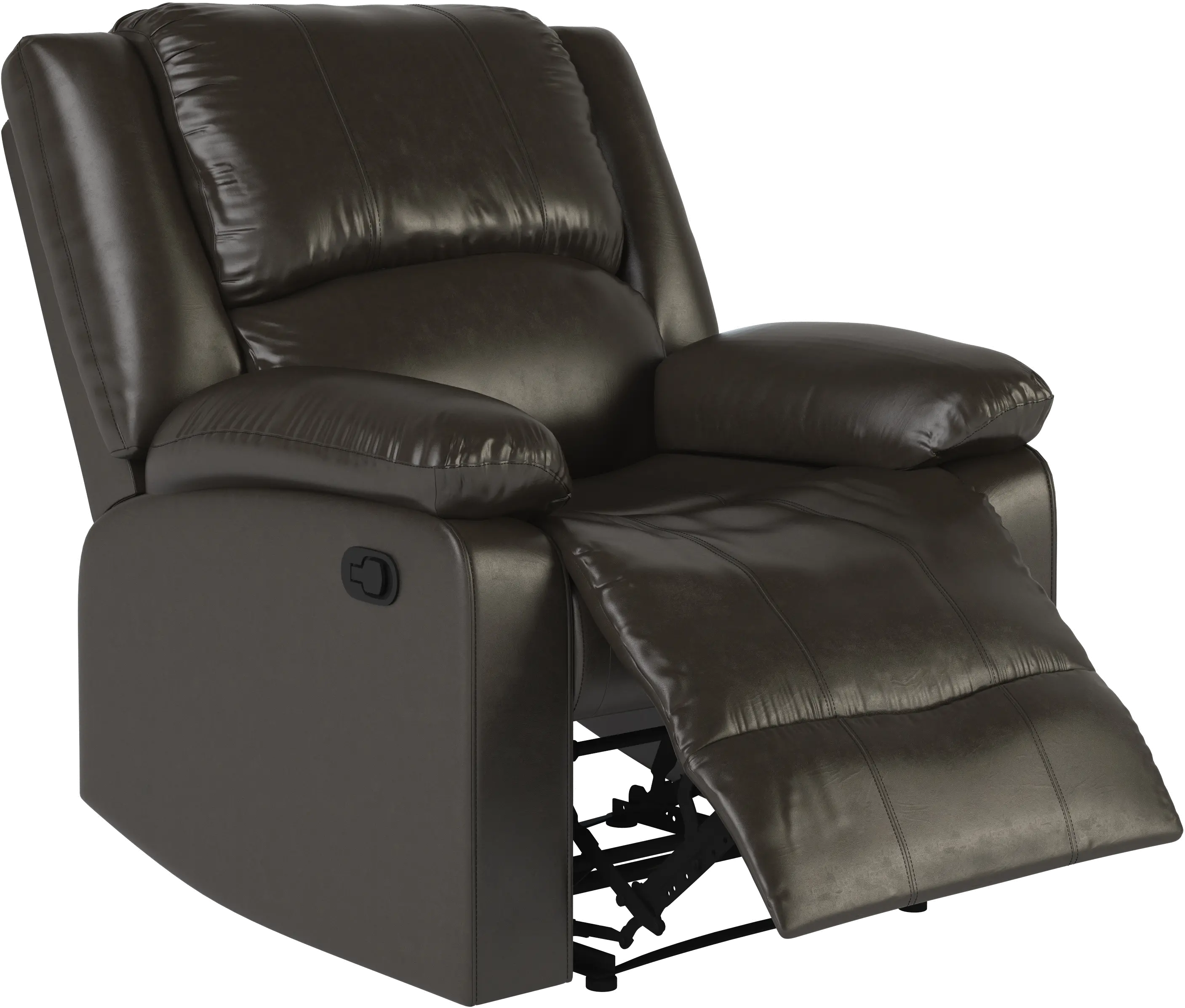 Java Brown Faux Leather Recliner Chair - Preston