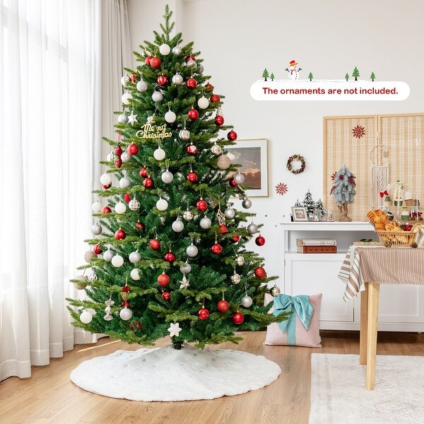 Gymax 6/7/8 FT Prelit Artificial Christmas Tree w/ APP Control and 15