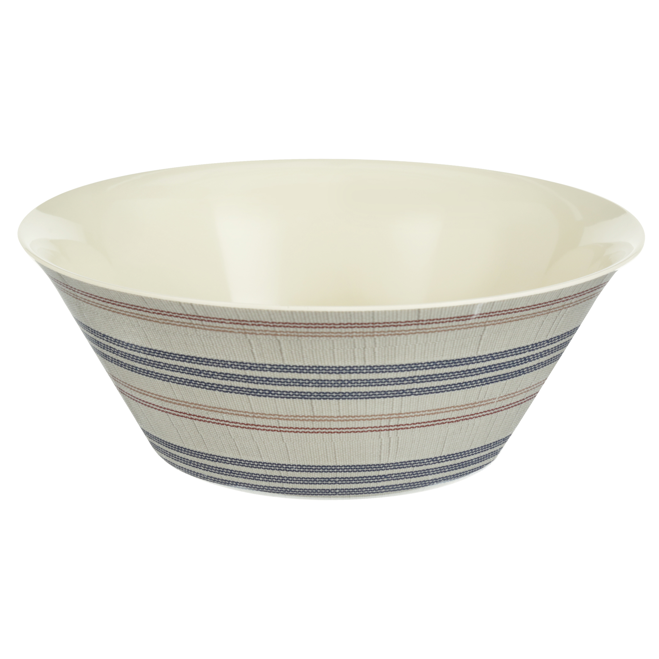 Mainstays Outdoor Melamine Striped Serving Bowl