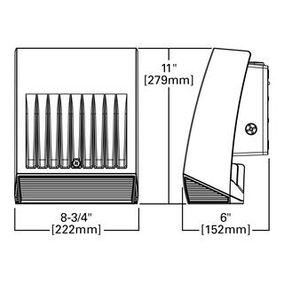 Lumark XTOR 120-Watt Equivalent Integrated LED Bronze Photocontrol Wall Pack Light 5000K XTOR8BRL-PC1