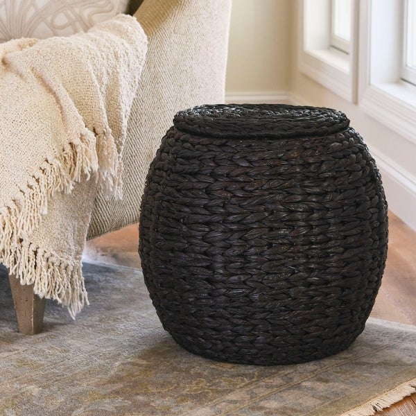 Household Essentials Indoor/Outdoor Barrel Basket Side Table