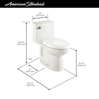 American Standard Compact Cadet 3 FloWise Tall Height 1-Piece 1.28 GPF Single Flush Elongated Toilet in Bone Seat Included 2403.128.021