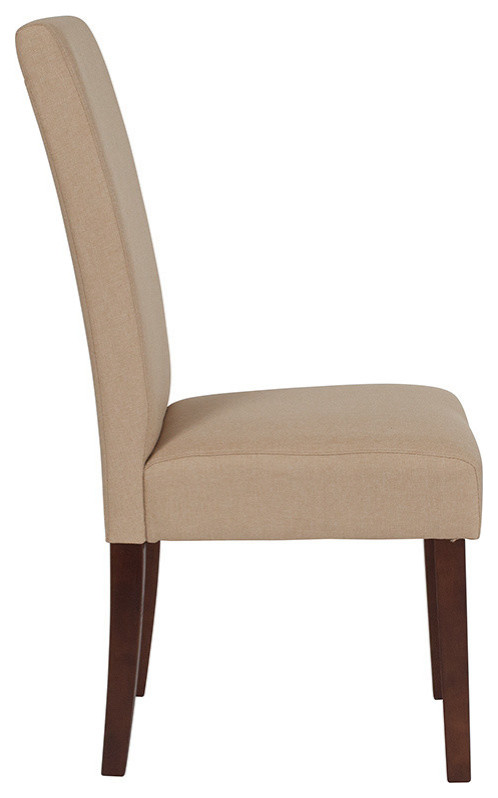 Greenwich Series Beige Fabric Parsons Chair   Transitional   Dining Chairs   by Homesquare  Houzz