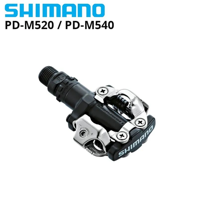 Original Shimano PD M520 MTB Mountain Bike Bicycle Pedal Bicycle Self locking Lock Feet Bicycle Parts Bike Accessories