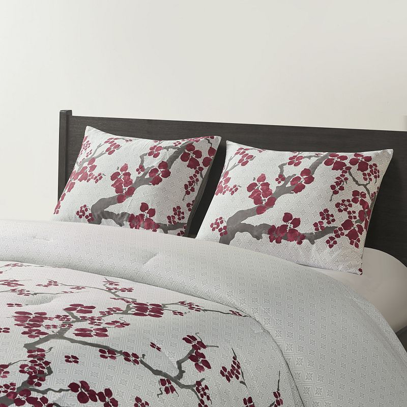 N Natori Cherry Blossom Cotton Comforter Set