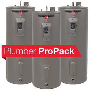 Rheem Gladiator 55 Gal. Tall 12 Year 55005500-Watt Electric Water Heater with Leak Detection + Auto Shutoff Plumber ProPack XE55T12CS55U0PP3