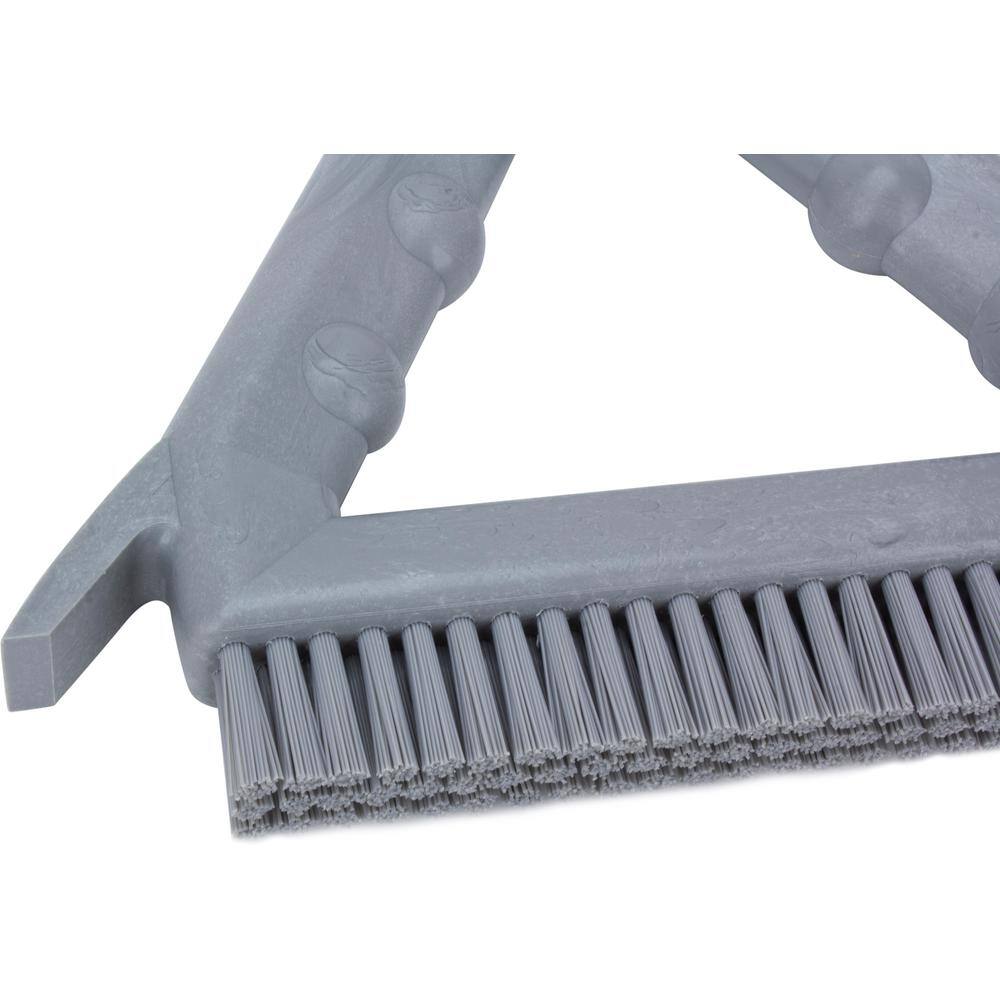 CFS Brands Sparta 9 in. Gray Polyester Tile and Grout Brush (4-Pack) 41323EC23