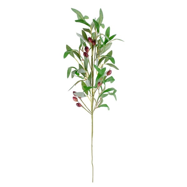 28 Artificial Olive Branch Stem with Leaves and Fruit