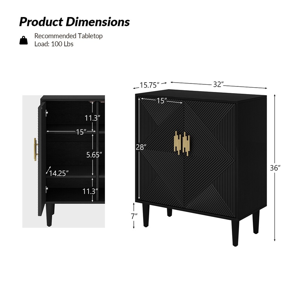 Damien Morden Storage TV Stand with Adjustable Shelves Set of 2 by HULALA HOME