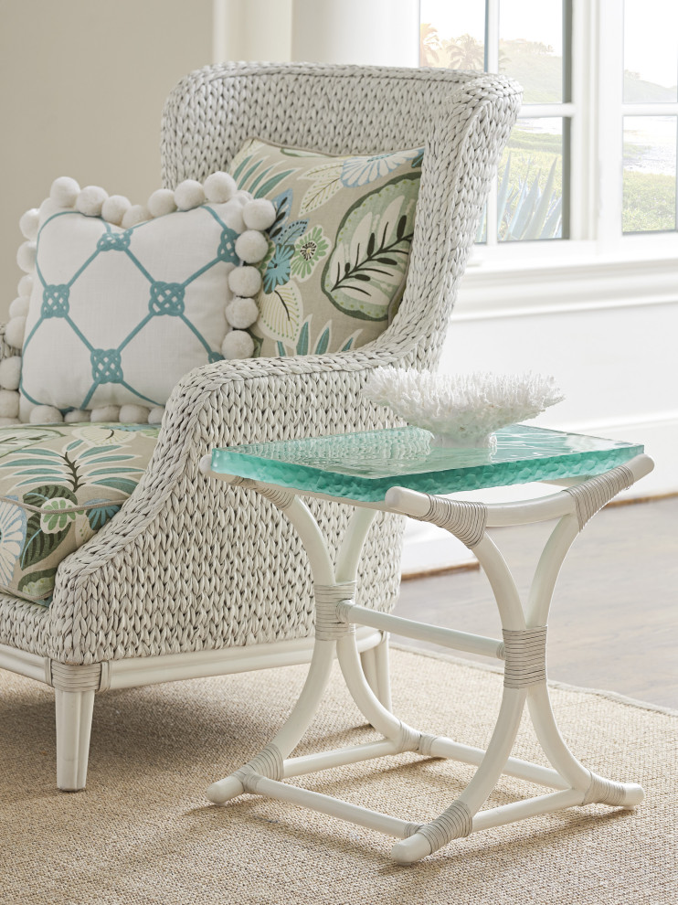 Dania Sea Glass End Table   Beach Style   Side Tables And End Tables   by Lexington Home Brands  Houzz