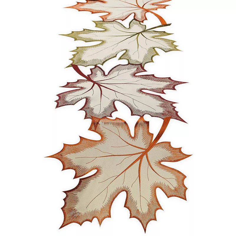 60 Maple Leaves Printed Fall Harvest Table Runner