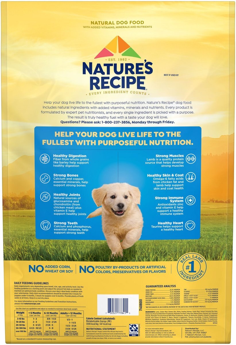 Nature's Recipe Puppy Lamb and Rice Recipe Dry Dog Food