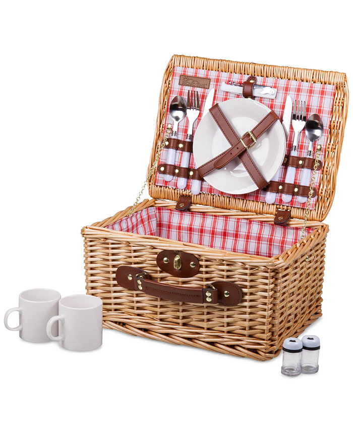 Picnic Time Plaid Red Catalina Picnic Basket