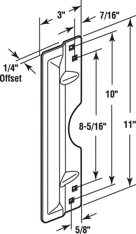 Prime-Line 3 in. H X 11 in. L Brass-Plated Brass Steel Latch Guard