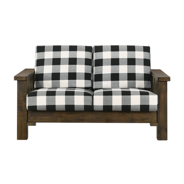 Jovie Gingham Rustic Loveseat Homes Inside Out