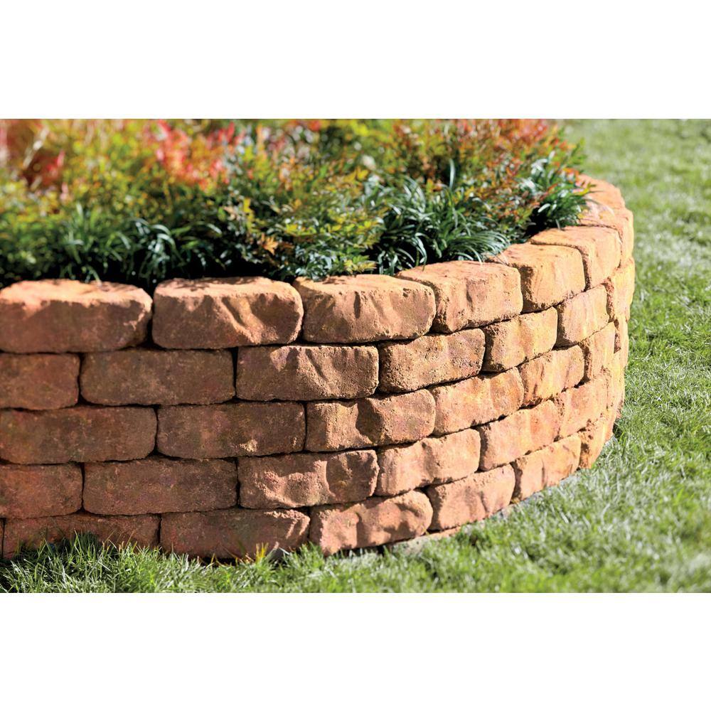 Oldcastle Mini Beltis 3 in. H x 8 in. W x 4 in. D Harvest Blend Concrete Retaining Wall Block Pallet (378-PiecePallet) 16252111