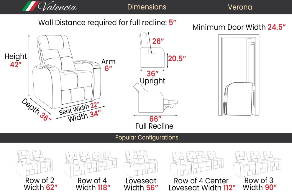 Verona Top Grain Leather Home Theater Seating   Theater Seating   by E VISION INTL INC.  Houzz