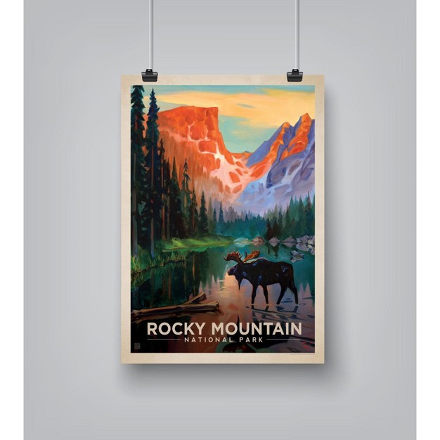 Americanflat Vintage Landscape Rocky Mountain By Anderson Design Group Poster Art Print