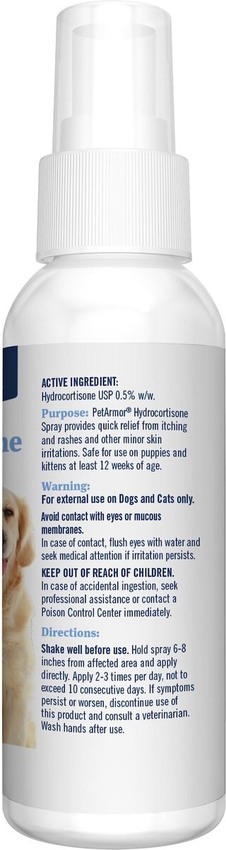 PetArmor Hydrocortisone Quick Relief Spray for Dogs and Cats