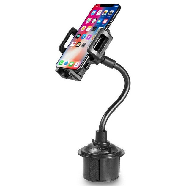 Insten Car Cup Cell Phone Holder amp Universal Mount With Long Arm Compatible With Iphone 13 pro max mini 12 11  Galaxy Android Black