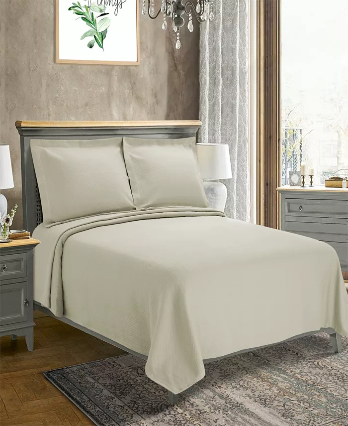 Superior Diamond Pattern Jacquard Matelasse Bedspread Set Collection