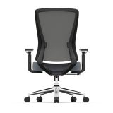 Levari Mesh/Vegan Leather Mid-Back Task Chair， Gray/Black， BIFMA Certified