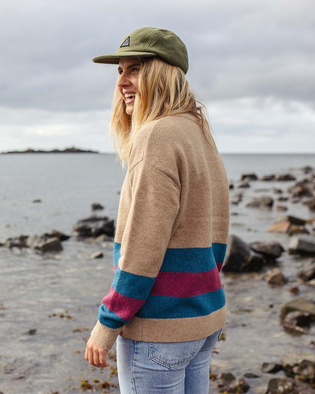 Bay Recycled Knitted Jumper - Sand