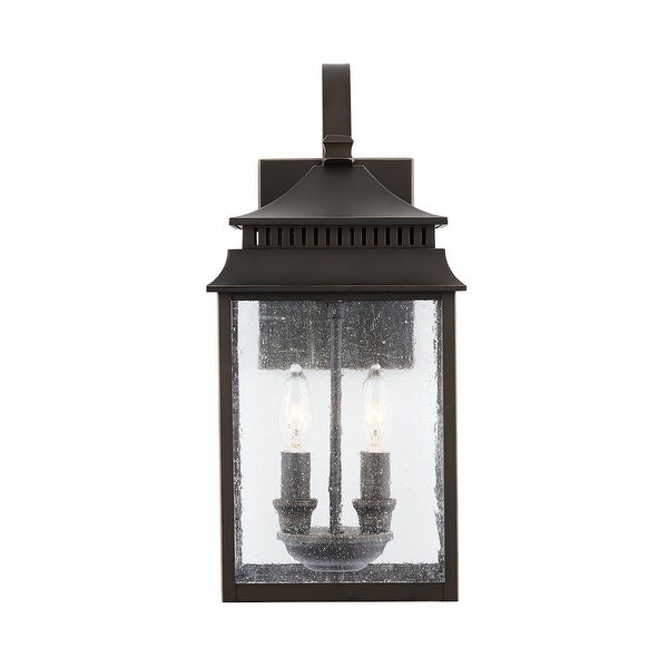 Sutter Creek Oiled Bronze Outdoor Wall Lantern w/ Antiqued Water Glass Shopping - The Best Deals on Outdoor Wall Lanterns | 40501421