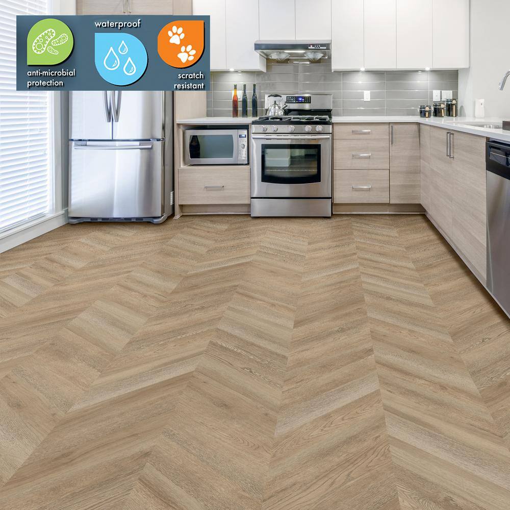 Lifeproof Chevron Canopy Tree 12 MIL x 12 in. W x 28 in. L Click Lock Waterproof Luxury Vinyl Plank Flooring (18.9 sqftcase) I1536107LC