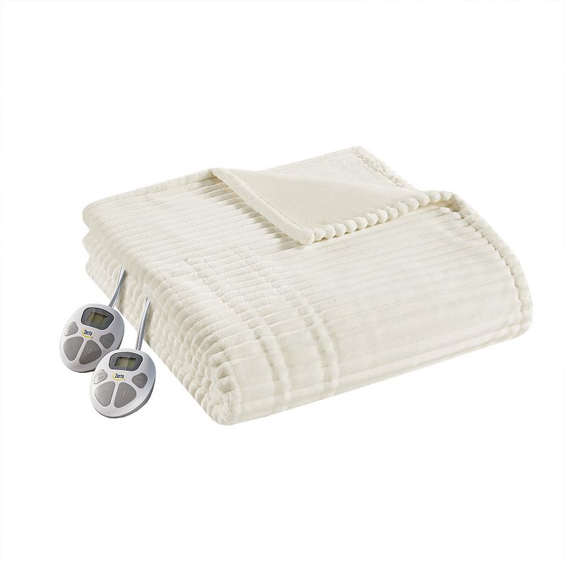 Serta Corded Plush Electric Heated Blanket