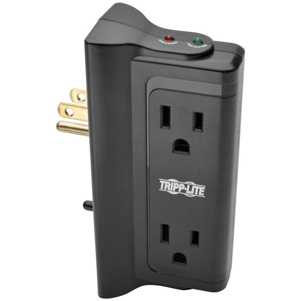 Tripp Lite Protect It Surge Protector with 4 Side-Mounted Outlets TLP4BK