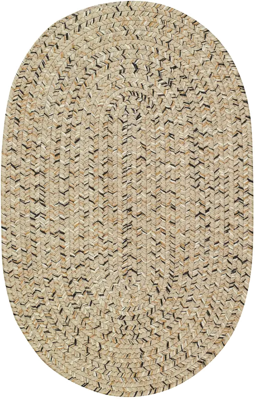 Sea Glass Braid 5 x 8 Shell Taupe Oval Braided Indoor-Outdoor Rug