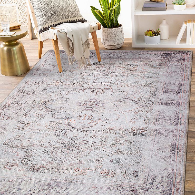 World Rug Gallery Bohemian Distressed Vintage Machine Washable Area Rug